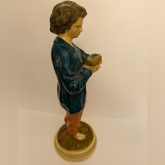 Vintage Borghese Chalkware Pair of Matching Boy & Girl Figurines - Picture 12 of 16